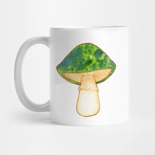 Green Watercolor Mushroom Mug